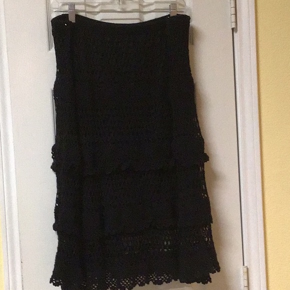 LANE BRYANT CROCHETED BLK MIDI 18/20 - Picture 3 of 7